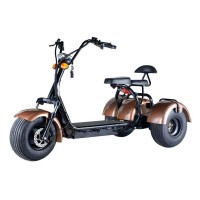 Электроскутер трехколесный Citycoco 1500W, 60В 20Ah Trike Коричневый